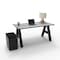 We'Re It A-Frame Writing Desk W/ Modesty Panel & Storage, 30 in D X 30 in H, 72 in W X Laminate AF7230-MOD-PED-GO - alternate 3